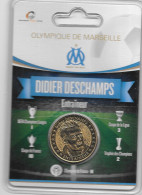 Médaille Touristique Arthus Bertrand AB Sous Encart Football Olympique De Marseille OM  Saison 2011 2012 Didier Deschamp - Undated