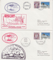 Norway Skiborn / Eiscat The Year Of Halley 2 Covers Ca 1986 (GS193) - Stations Scientifiques & Stations Dérivantes Arctiques