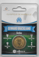 Médaille Touristique Arthus Bertrand AB Sous Encart Football Olympique De Marseille OM  Saison 2011 2012 Bracigliano - Non Datati