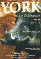 Carte Postale "Cart'Com" (1999) - York De William Shakespeare - Théâtre Dejazet (sanglier) - Publicidad