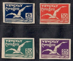 Uruguay 1926 Albatross Airmail Imperf. 4V MH Fair Condition - Uruguay