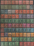 90 X Semeuse Entre Y&T 129 Et 160 Type, Oblitération, Cadrage, Variété - Used Stamps