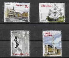 "Capitales Européennes - Bruxelles" 2007 - 4073 à 4076 Les  4 Timbres Du Bloc BF111 - Used Stamps
