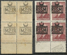 Turkey; 1955 Official Stamp 0.25 K. ERROR "Ablatsch Overprint" MNH** - Dienstzegels