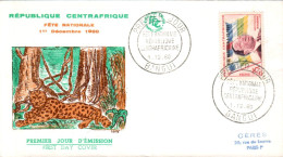 CENTRAFRIQUE FDC 1960 FETE NATIONALE - Central African Republic