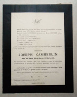 1901 Décès Joseph Camberlin Né Et Décédé à Bouffioulx Chamborgneaux - Todesanzeige