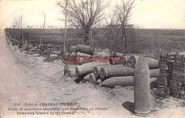 CPA CHATEAU THIERRY - AISNE - TRAIN DE MUNITIONS ABANDONNE PAR LES BOCHES EN RETRAITE - Chateau Thierry