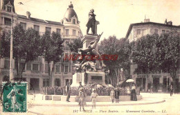 CPA NICE - PLACE BEATRIX - MONUMENT GAMBETTA - Squares