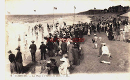 CPA CABOURG - CALVADOS - LA PLAGE A L'HEURE DU BAIN - Cabourg