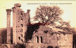 CPA VERNEGUES - BOUCHES DU RHONE - RUINES DU TEMPLE ROMAIN - Altri & Non Classificati