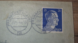 Enveloppe ALLEMAGNE, Frankfurt 1943  ......... Boite1 ..... 240424-229 - Cartas & Documentos