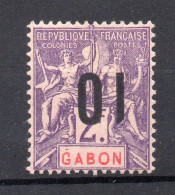 !!! GABON, N°77a NEUF* SURCHARGE RENVERSEE SIGNE MIRO - Unused Stamps