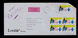 Gc8534 NORGE Boy-scouts Scoutisme Scouting 5x Winter Sky Mailed 1975 Zutphen -NL - Storia Postale