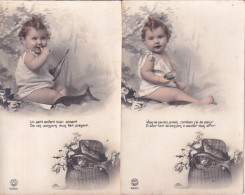 FANTAISIE(BEBE) SERIE DE 2 CARTES - Bebes