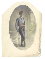 Photo Colorisée Soldat Debout, Zouave - Guerra, Militares