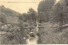 CPA - MORET SUR LOING - LA PASSERELLE SUR L'ORVANNE (TRES BEAU CLICHE) - Moret Sur Loing