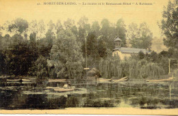 CPA - MORET SUR LOING - LA RIVIERE ET LE RESTAURANT-HOTEL "A ROBINSON" (COLORISE) - Moret Sur Loing