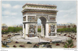 3 Cartes Paris, L'Arc De Triomphe De L'Etoile, L'Avenue Foch, Voitures, Automobile, Bus, - Triumphbogen