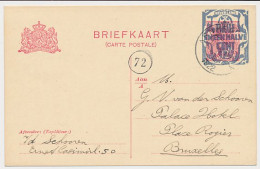 Briefkaart G. 158 Arnhem - Brussel Belgie 1922 - Postwaardestukken