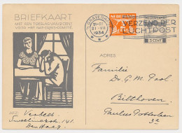 Briefkaart G. 233 / Bijfrankering Den Haag - Bilthoven 1934 - Postwaardestukken