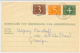 Verhuiskaart G. 26 Coevorden - Groningen 1967 - Postwaardestukken
