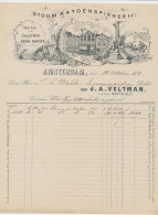 Nota Amsterdam 1878 - Stoom Katoenspinnerij - Holanda