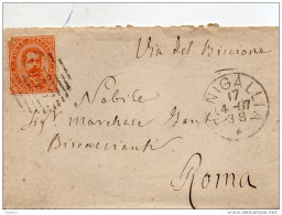1887   LETTERA CON ANNULLO NUMERALE SENIGALLIA - Storia Postale
