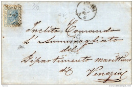 1868 LETTERA CON ANNULLO ANCONA - Marcophilie