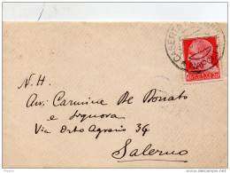 1935  LETTERA CON ANNULLO CASERTA -- NAPOLI - Marcophilia