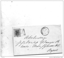 1867 LETTERA CON ANNULLO NUMERALE  TEGGIANO SALERNO - Marcophilie