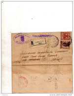 1921 LETTERA RACCOMANDATA  CON ANNULLO NAPOLI PIAZZA MEDINA - Poststempel