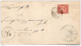 1881 LETTERA CON ANNULLO NUMERALE MADDALONI CASERTA - Storia Postale