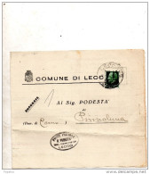 1944 LETTERA CON ANNULLO LECCO - Marcofilía