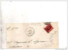 1882  LETTERA CON ANNULLO PADOVA + VILLA DEL CONTE IN CORSIVO - Storia Postale