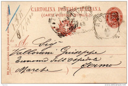 1900 CARTOLINA CON ANNULLO ROVIGO - Interi Postali