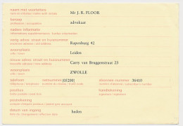 Verhuiskaart G. 38 Particulier Bedrukt Zwolle 1973 - Postwaardestukken