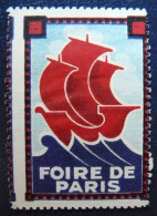 France - Vignette Foire De Paris 1928 - Bateaux - Voiliers - Schiffe