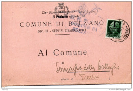 1944 LETTERA  CON ANNULLO BOLZANO - Storia Postale