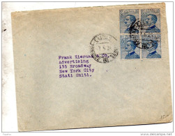 1924 LETTERA X NEW YORK - Marcophilie