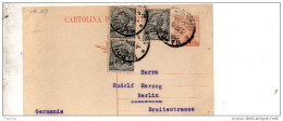 1925 CARTOLINA CON ANNULLO NAPOLI X BERLINO - Postwaardestukken
