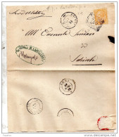 1876 LETTERA CON ANNULLO NUMERALE CASTELLEONE CREMONA - Storia Postale