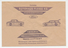 Postal Cheque Cover Germany 1966 Car - Ford - Coches