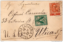 1902  LETTERA CON ANNULLO TOCCO DA CASAURIA PESCARA - Poststempel