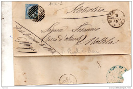 1879 LETTERA CON ANNULLO .NUNERALE MOLA DI BARI - Storia Postale