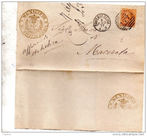 1877  LETTERA CON ANNULLO NUMERALE CIVITAVECCHIA - Marcofilía