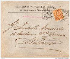 1894 LETTERA INTESTATA  CON ANNULLO NAPOLI - Storia Postale