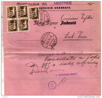 1931 LETTERA CON ANNULLO AMATRICE RIETI - Storia Postale