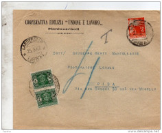 1947  LETTERA CON ANNULLO LARDERELLO  PISA - 1946-60: Poststempel