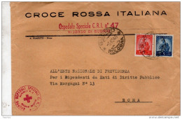 1948 LETTERA   INTESTATA  CROCE ROSSA ITALIANA CON ANNULLO BUDRIO BOLOGNA - 1946-60: Marcophilia