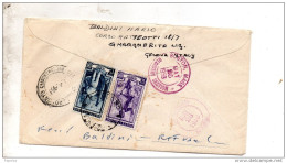 1953 LETTERA RACCOMANDATA CON ANNULLO S. MARGHERITA LIGURE GENOVA  PER U.S.A. VIA AEREA - 1946-60: Marcofilia